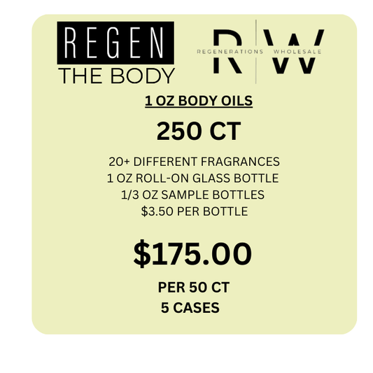 1oz Roll On Body Oil 50 CT PKG  - $175.00 1-10 Fragrances Available (5ct of each Fragrance) 5 cases of 50ct