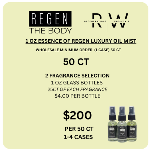 Essence of Regen Luxury Oil Mist $200 PKG -50CT (Wholesale) (2 Fragrances of 25CT each)