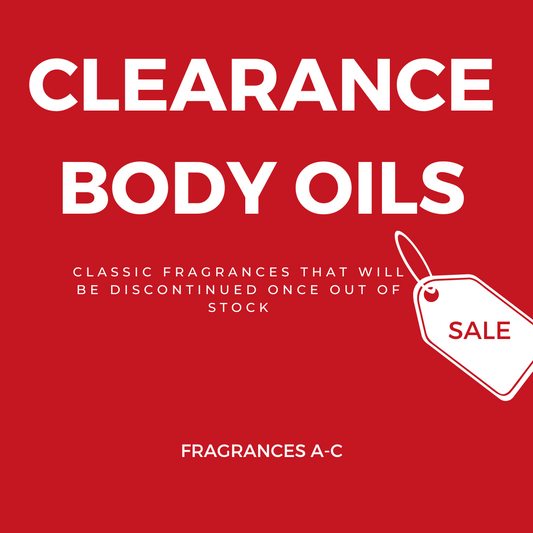 Clearance Body Oils  (Scents A-J) (Wholesale)