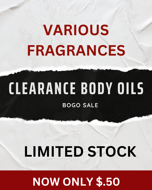 1/3 OZ ROLL ONS -CLEARANCE  BODY OILS --now $.50!!
