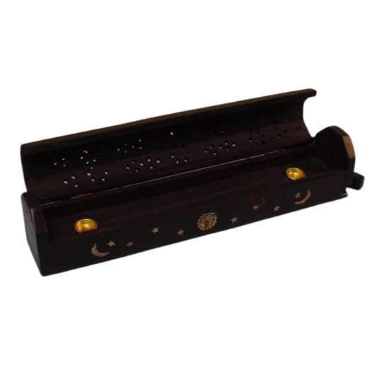 Wooden Coffin Box with Storage Black (C.B.22) - (Wholesale)