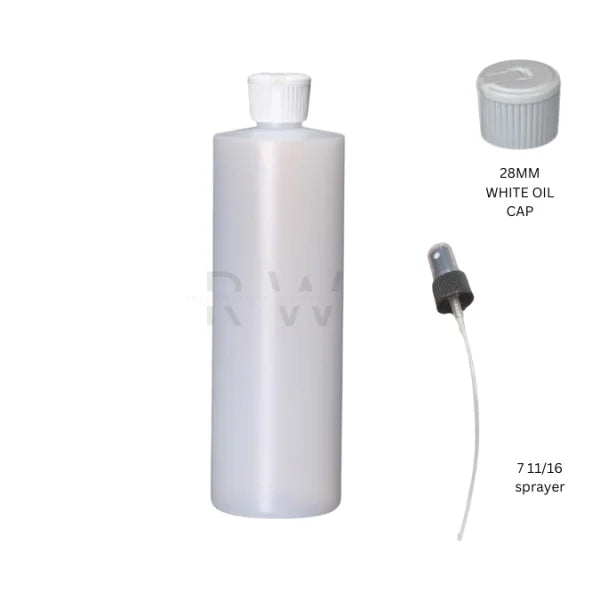 8 OZ Natural HDPE Plastic Cylinder Bottle (Wholesale)