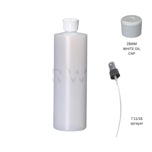 8 OZ Natural HDPE Plastic Cylinder Bottle (Wholesale)