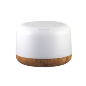 White LED Light Wood Grain Bottom Aroma Ultrasonic Diffusers -500ml EDF-06WL (Wholesale)