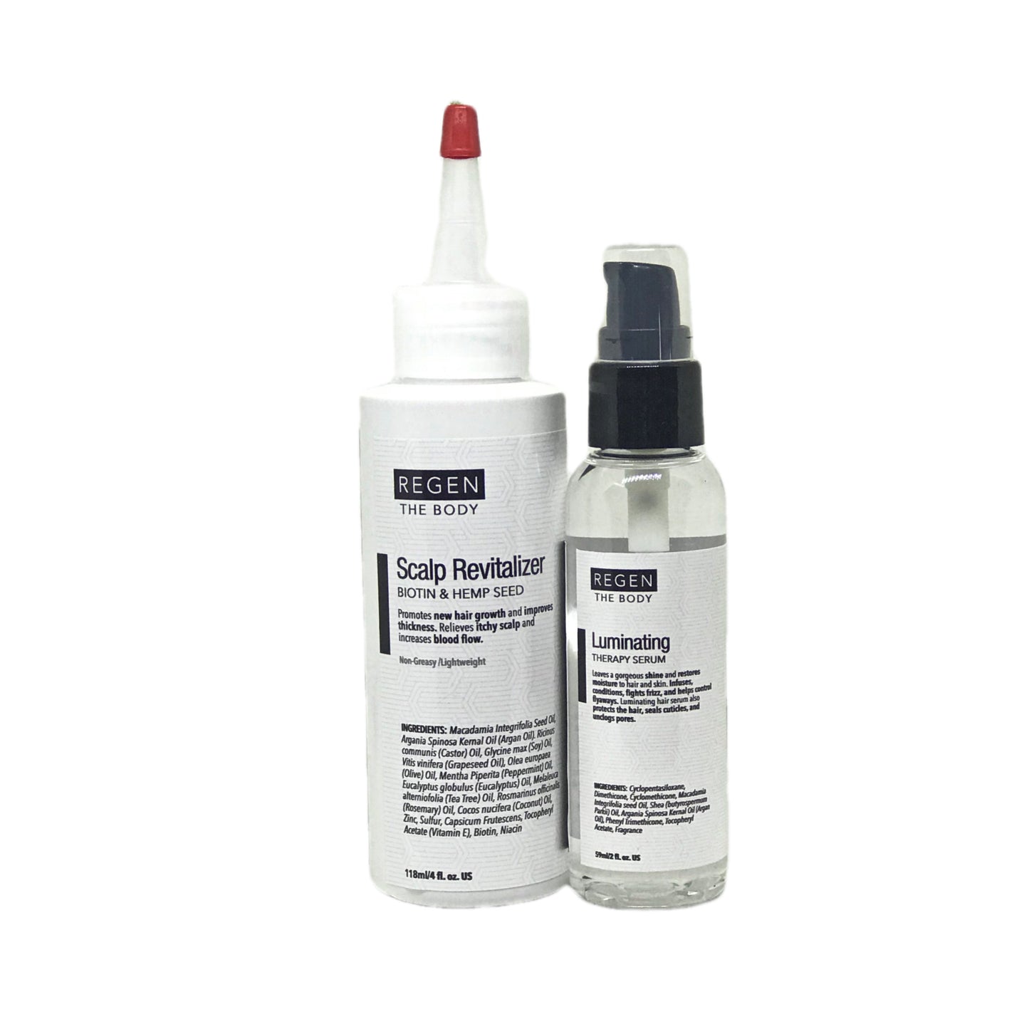 Scalp Revitalizer (4 oz) + Luminating Therapy Serum (2 oz)